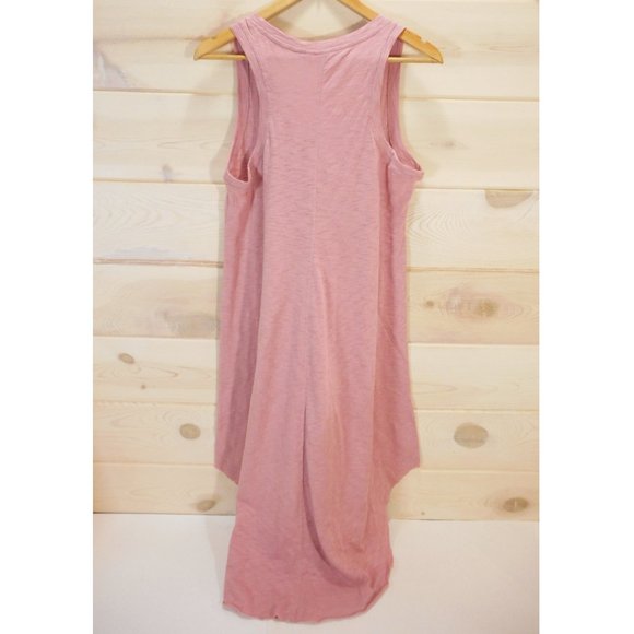 Gap Women's Size L Petite Sleeveless Tank Dress Pink V-neck 100% Cotton - Picture 3 of 6